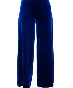 SHOW ME LOVE VELVET WIDE LEG TROUSER -akira shop show me love velvet wide leg trouser royal blue 5 5