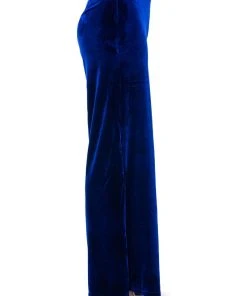 SHOW ME LOVE VELVET WIDE LEG TROUSER -akira shop show me love velvet wide leg trouser royal blue 6 6