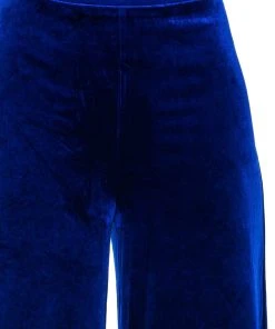 SHOW ME LOVE VELVET WIDE LEG TROUSER -akira shop show me love velvet wide leg trouser royal blue 8 8