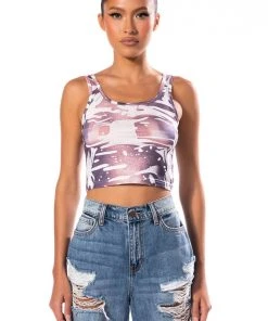 SHOWER ME FITTED TANK TOP -akira shop shower me fitted tank top grey 3 3