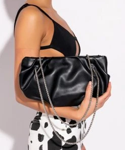 SIENNA BLACK POUCH PURSE -akira shop sienna black pouch purse black 1 1