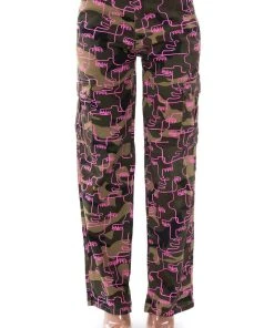 SILHOUETTE PRINT CAMO CARGO PANT -akira shop silhouette print camo cargo pant camo 4 4