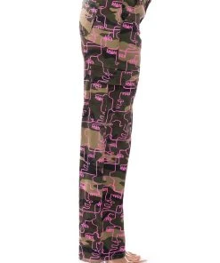 SILHOUETTE PRINT CAMO CARGO PANT -akira shop silhouette print camo cargo pant camo 5 5