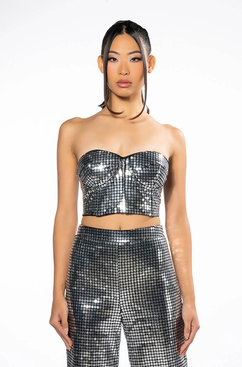 SILVER QUEEN SEQUIN CORSET 4 SILVER QUEEN SEQUIN CORSET - Image 2