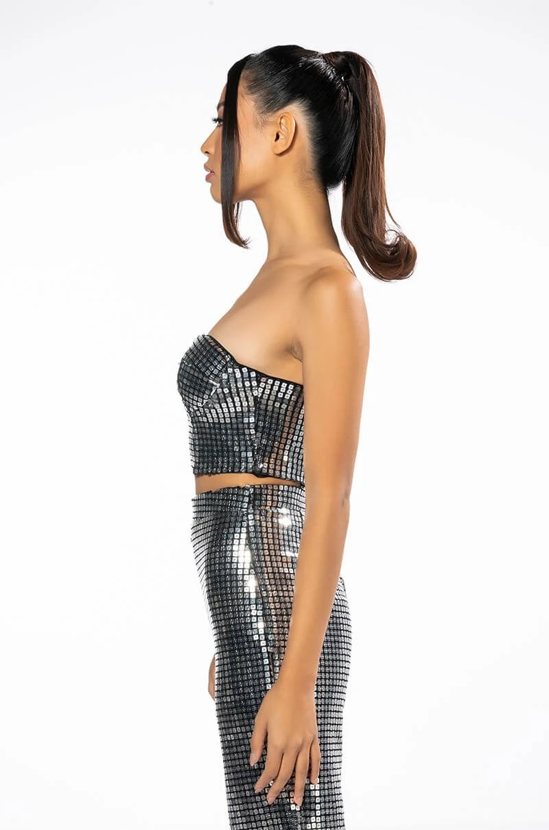 SILVER QUEEN SEQUIN CORSET 5 SILVER QUEEN SEQUIN CORSET - Image 3