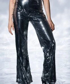 SILVER QUEEN SEQUIN PANT 16 SILVER QUEEN SEQUIN PANT -akira shop silver queen sequin pant silver 1 1 c1