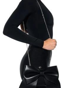 SITTING PRETTY FAUX LEATHER CLUTCH -akira shop sitting pretty faux leather clutch black 1 1