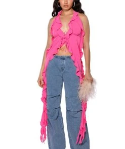 SKATER GIRL DENIM DRAWSTRING PANT -akira shop skater girl denim drawstring pant light blue denim 3 3