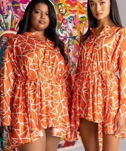 SKYART X AKIRA BUTTON UP MINI DRESS