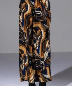 SOLARIS PRINTED PALAZZO PANT -akira shop solaris printed palazzo pant yellow 7 7 c1