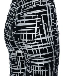 SOMETHING DIFFERENT METALLIC DETAILED JEANS -akira shop something different metallic detailed jeans black 8 8