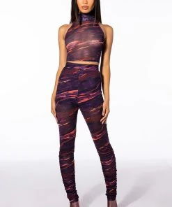 SOMETHING SPECIAL MESH TANK TOP -akira shop something special mesh tank top purple multi 8 8