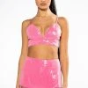 SPARKLE AND SHINE SEQUIN BRALETTE -akira shop sparkle and shine sequin bralette pink 6 6
