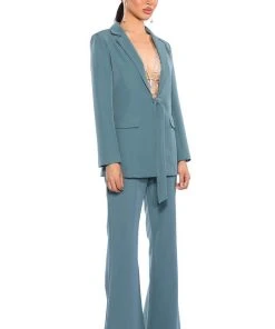 STAR RISE FLARE PANT -akira shop star rise flare pant light green 3 3