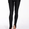STAR STRETCH RUCHED ANKLE LEGGINGS IN BLACK -akira shop star stretch ruched ankle leggings in black black 1 1