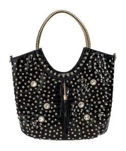 STARRY EYED EMBELLISHED CROC PURSE