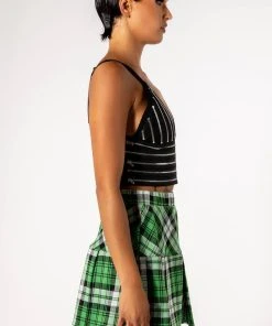 STOLE THE SHOW ZIPPER DETAIL CROPPED BANDAGE TANK 16 STOLE THE SHOW ZIPPER DETAIL CROPPED BANDAGE TANK -akira shop stole the show zipper detail cropped bandage tank black 6 6