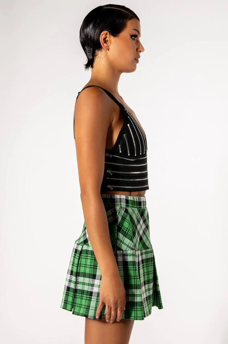 STOLE THE SHOW ZIPPER DETAIL CROPPED BANDAGE TANK 8 STOLE THE SHOW ZIPPER DETAIL CROPPED BANDAGE TANK - Image 6