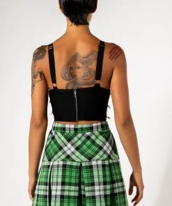 STOLE THE SHOW ZIPPER DETAIL CROPPED BANDAGE TANK 17 STOLE THE SHOW ZIPPER DETAIL CROPPED BANDAGE TANK -akira shop stole the show zipper detail cropped bandage tank black 7 7