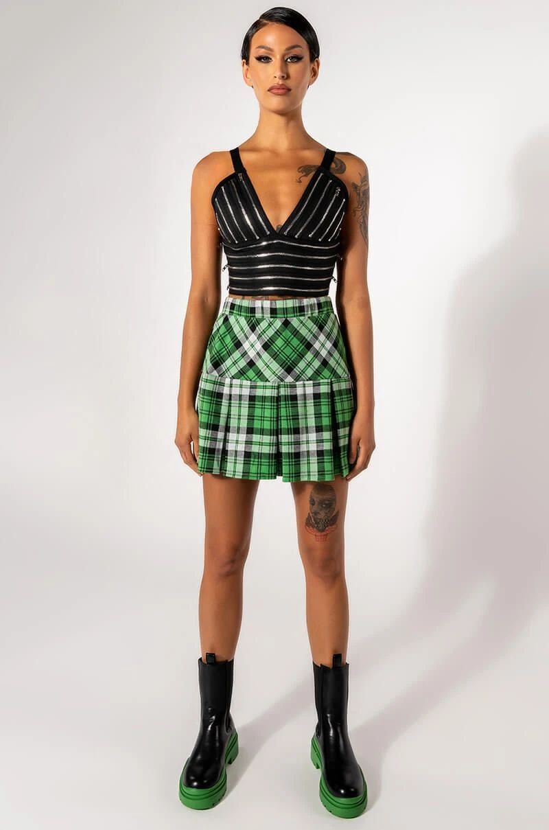 STOLE THE SHOW ZIPPER DETAIL CROPPED BANDAGE TANK 11 STOLE THE SHOW ZIPPER DETAIL CROPPED BANDAGE TANK - Image 9