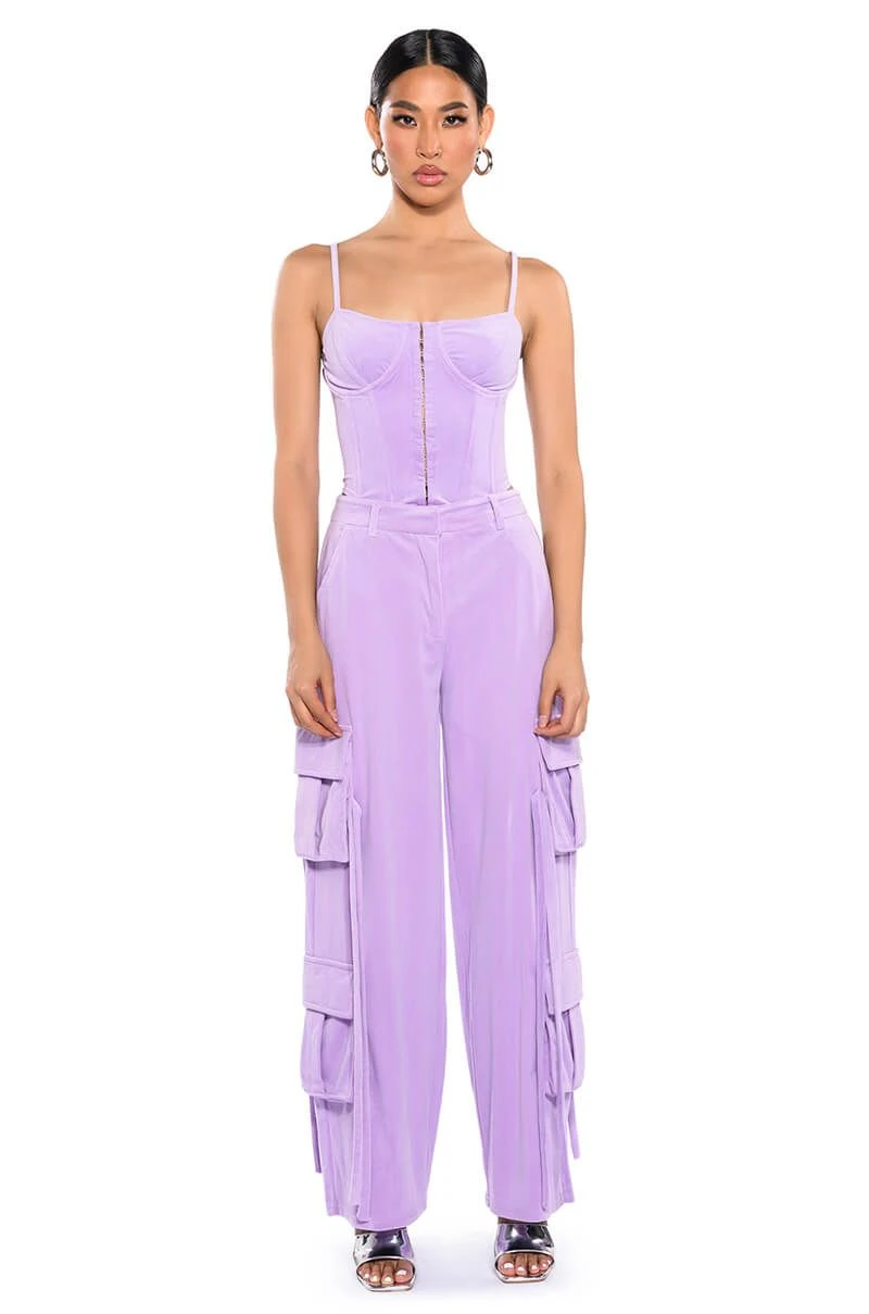 STYLIST WIDE LEG VELVET CARGO PANTS 5 STYLIST WIDE LEG VELVET CARGO PANTS - Image 3