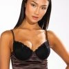 SULTRY LONGLINE BRALETTE TOP -akira shop sultry longline bralette top black brown 1 1