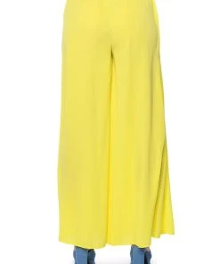 SUNSHINE BABY WIDE LEG PALAZZO PANT -akira shop sunshine baby wide leg palazzo pant yellow 9 9