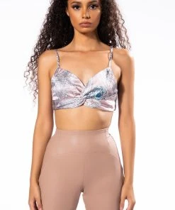 SURE THING TWISTED FRONT BRALETTE -akira shop sure thing twisted front bralette pink multi 4 4