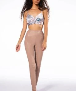 SURE THING TWISTED FRONT BRALETTE -akira shop sure thing twisted front bralette pink multi 7 7