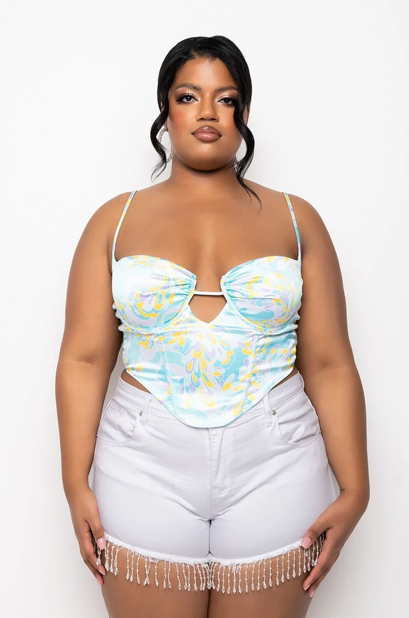 SWEET ESCAPE SATIN BUSTIER TANK 5 SWEET ESCAPE SATIN BUSTIER TANK - Image 3