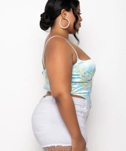 SWEET ESCAPE SATIN BUSTIER TANK 19 SWEET ESCAPE SATIN BUSTIER TANK -akira shop sweet escape satin bustier tank multi 4 4