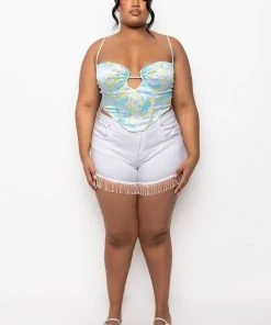 SWEET ESCAPE SATIN BUSTIER TANK 22 SWEET ESCAPE SATIN BUSTIER TANK -akira shop sweet escape satin bustier tank multi 7 7