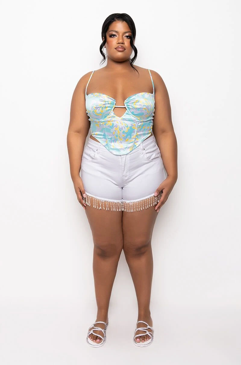 SWEET ESCAPE SATIN BUSTIER TANK 9 SWEET ESCAPE SATIN BUSTIER TANK - Image 7