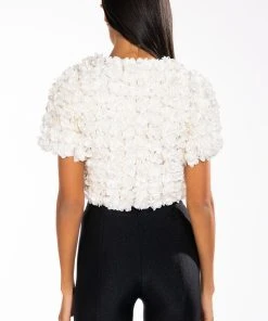 SWEET PARADISE SHORT SLEEVE TIE FRONT TOP -akira shop sweet paradise short sleeve tie front top white 6 6