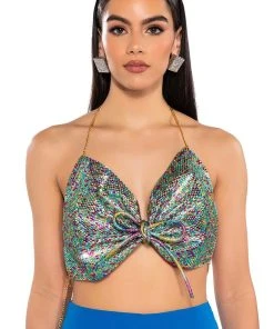 SWEET THANG EMBELLISHED CROP TOP