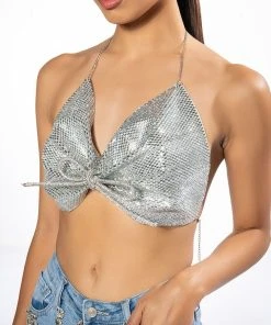 SWEET THANG SLEEVELESS EMBELLISHED CROP TOP 11 SWEET THANG SLEEVELESS EMBELLISHED CROP TOP -akira shop sweet thang sleeveless embellished crop top in silver silver 6 6