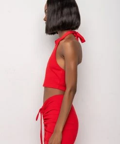 TAKE IT TO THE LIMIT RIBBED TIE TOP 12 TAKE IT TO THE LIMIT RIBBED TIE TOP -akira shop take it to the limit ribbed tie top red 4 4