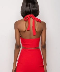 TAKE IT TO THE LIMIT RIBBED TIE TOP 13 TAKE IT TO THE LIMIT RIBBED TIE TOP -akira shop take it to the limit ribbed tie top red 5 5