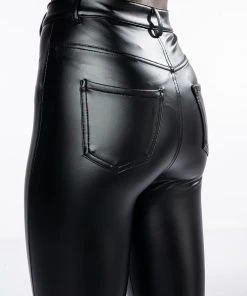 TE QUIERO HIGH RISE VEGAN LEATHER SKINNY PANTS WITH 4 WAY STRETCH -akira shop te quiero high rise vegan leather skinny pants with 4 way stretch black 7 7