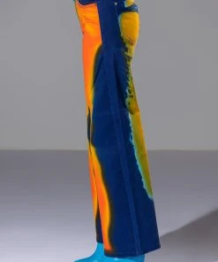 TEMPERATURE RISING RELAXED JEANS -akira shop temperature rising relaxed jeans blue multi 7 7 c1