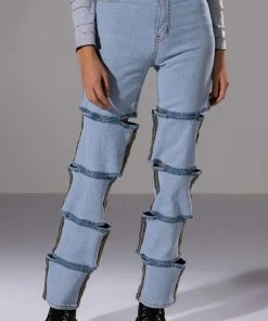 TEMPTATION HIGH RISE LAYERED WIDE LEG JEAN