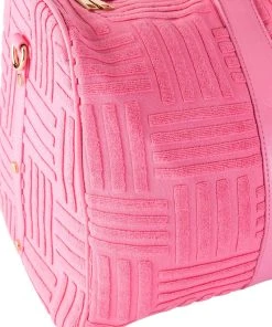 TERRY PINK WEEKEND BAG -akira shop terry pink weekend bag pink 5 5