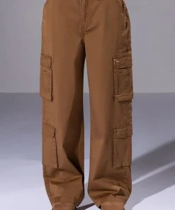 THE PERFECT RELAXED FIT CARGO PANT -akira shop the perfect relaxed fit cargo pant brown 3 3