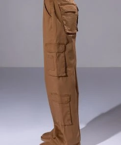 THE PERFECT RELAXED FIT CARGO PANT -akira shop the perfect relaxed fit cargo pant brown 4 4