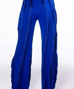 THE WAY YOU MOVE FRINGE PANT -akira shop the way you move fringe pant royal blue 7 7