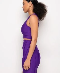 THEIA CROP BANDAGE TANK -akira shop theia crop bandage tank purple 6 6