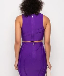 THEIA CROP BANDAGE TANK -akira shop theia crop bandage tank purple 7 7