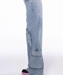 TIANNA RELAXED CARGO JEANS 12 TIANNA RELAXED CARGO JEANS -akira shop tianna relaxed cargo jeans light blue denim 4 4