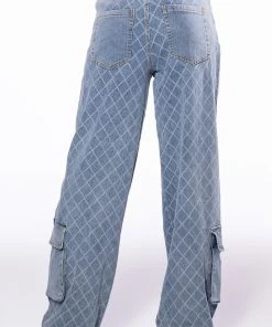 TIANNA RELAXED CARGO JEANS 13 TIANNA RELAXED CARGO JEANS -akira shop tianna relaxed cargo jeans light blue denim 5 5