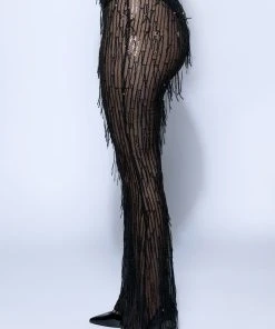 TONIGHT IS THE NIGHT SEQUIN PANTS -akira shop tonight is the night sequin pants black 4 4 c1
